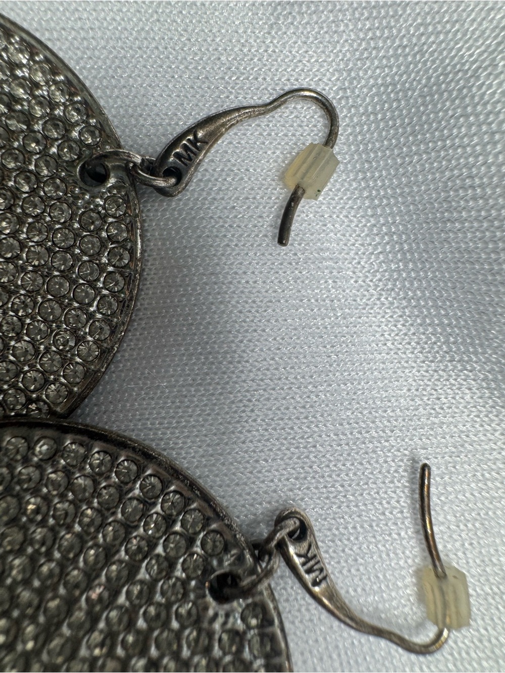 MICHAEL KORS Silver Rhinestone Disc earrings - Picture 2 of 4